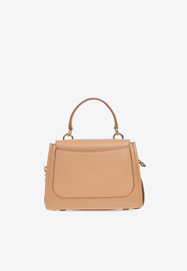 Chloé Mini Tess Leather Shoulder Bag Camel CHC22SS143 G33-26X