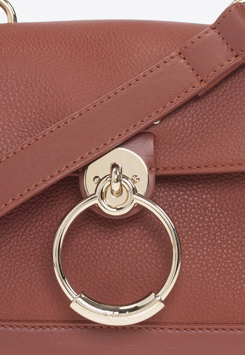 Chloé Mini Tess Leather Shoulder Bag Chestnut CHC22SS143 G33-27S
