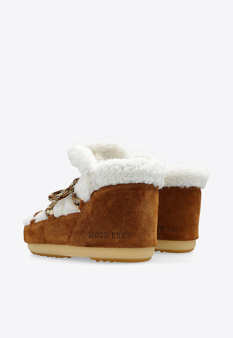 Moon Boot Kids Girls LAB69 Icon Low Shearling Pumps Brown 146009 00-001K