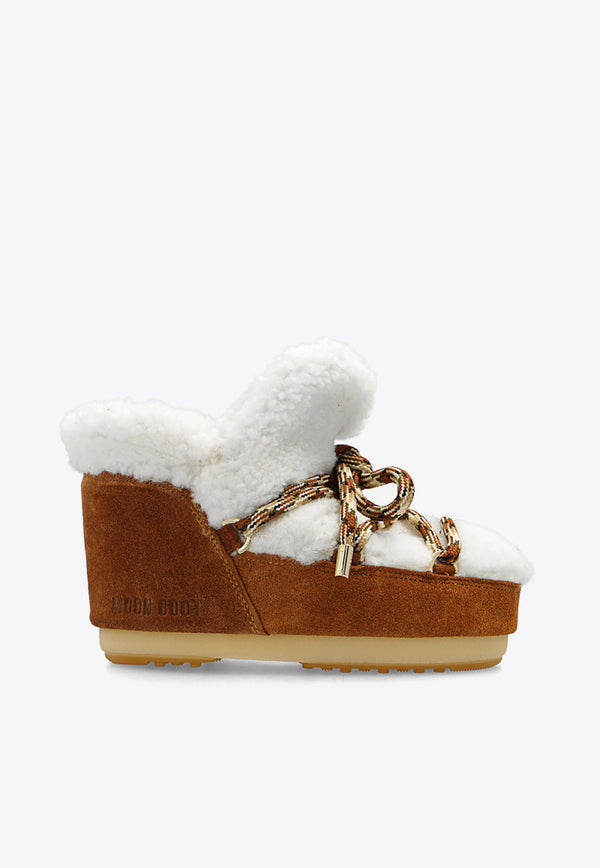 Moon Boot Kids Girls LAB69 Icon Low Shearling Pumps Brown 146009 00-001K