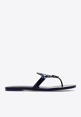 Tory Burch Miller Patent Leather Thong Sandals Navy 146252 0-400