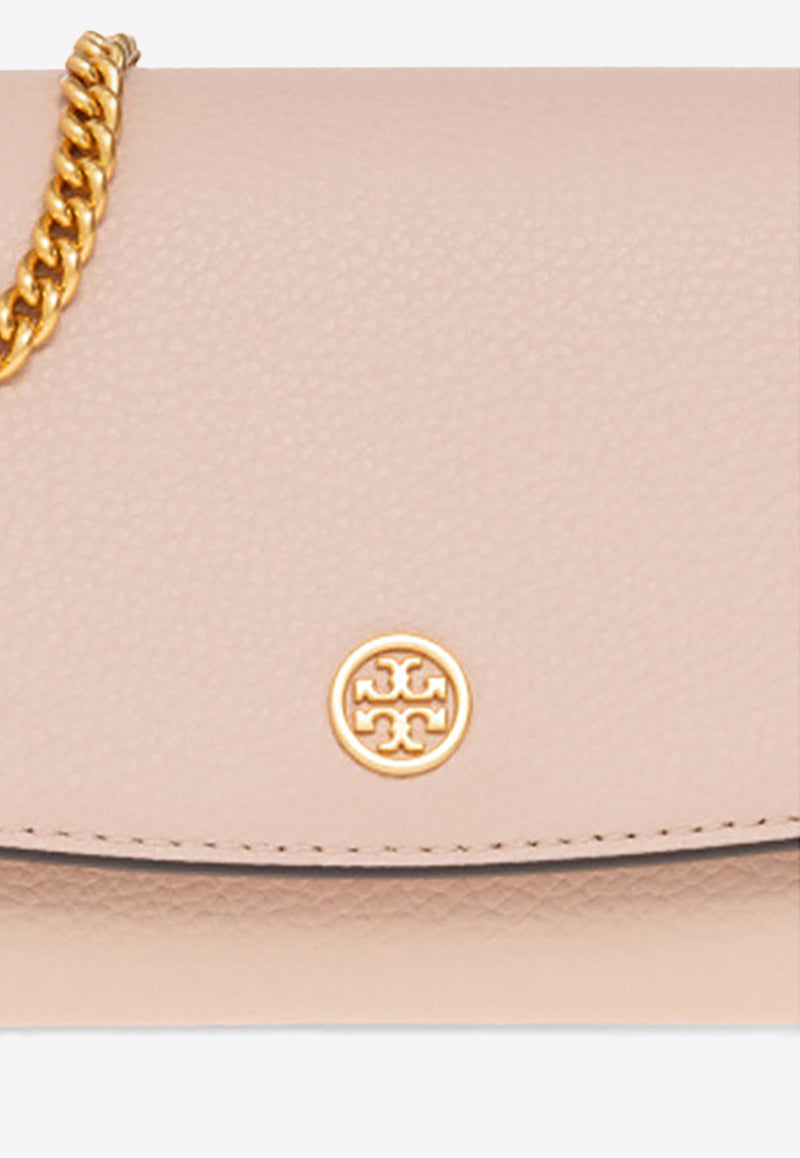 Tory Burch Robinson Leather Chain Clutch Pink 146367 0-927