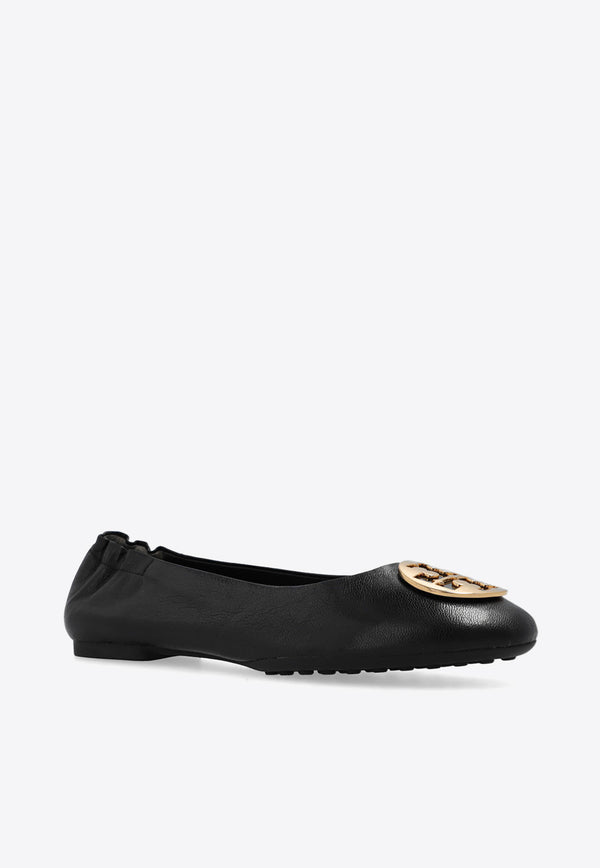 Tory Burch Claire Glossy Leather Ballet Flats Black 147379 0-001