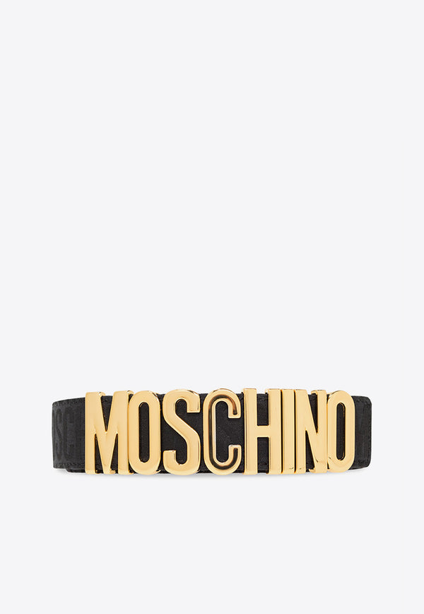 Moschino Logo-Plaque Logo Jacquard Belt 2316M A8001 8268-1555
