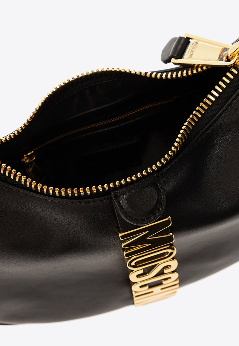 Moschino Leather Logo-Plaque Shoulder Bag 2317 A7472 8008-0555