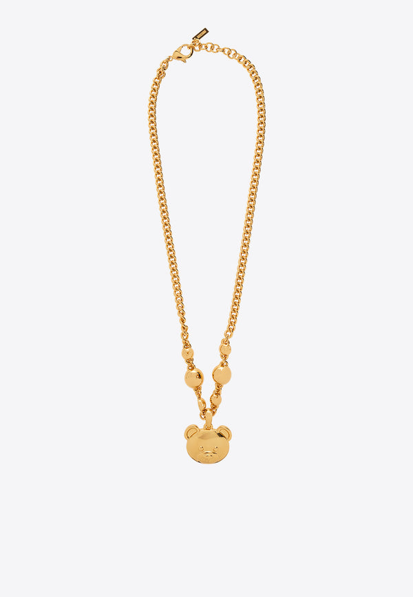 Moschino Teddy Bear Pendant Necklace Gold 23171 A9111 8406-0606