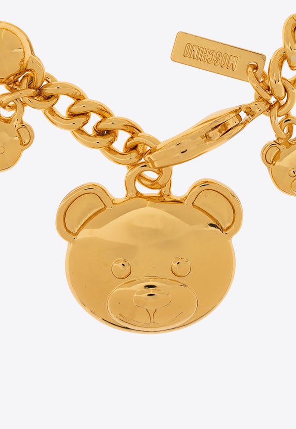 Moschino Teddy Bear Charm Chain Bracelet Gold 23171 A9112 8406-0606