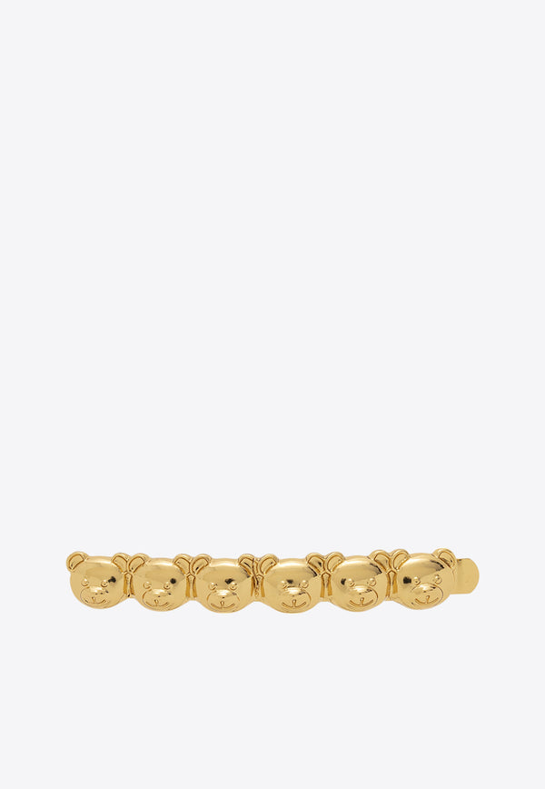 Moschino Teddy Bear Detail Hair Clip Gold 23171 A9139 8448-0606