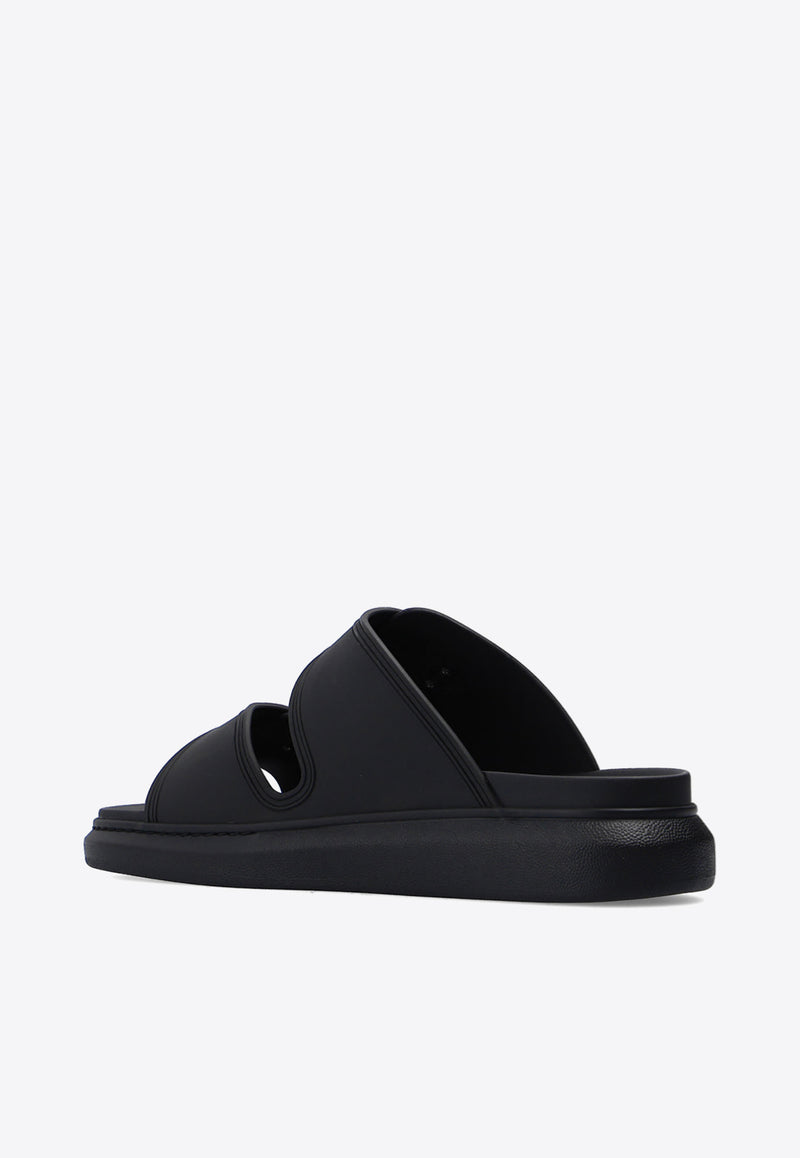 Alexander McQueen Hybrid Flatform Slides Black 663563 W4Q51-1081