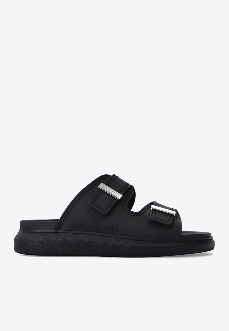 Alexander McQueen Hybrid Flatform Slides Black 663563 W4Q51-1081