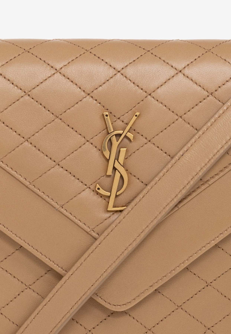 Saint Laurent Gaby Shoulder Bag in Quilted Leather 695503 1EL07-2357 Beige