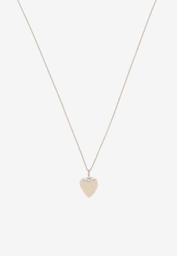 Saint Laurent Heart Pendant Necklace 696438 Y1500-8126 Silver