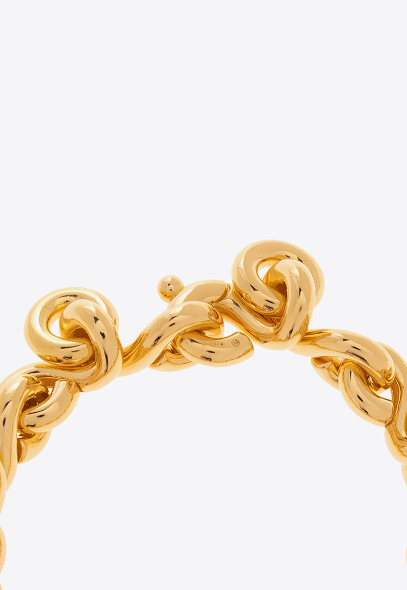 Bottega Veneta Loop Gold-Plated Bracelet Gold 719409 VAHU0-8120