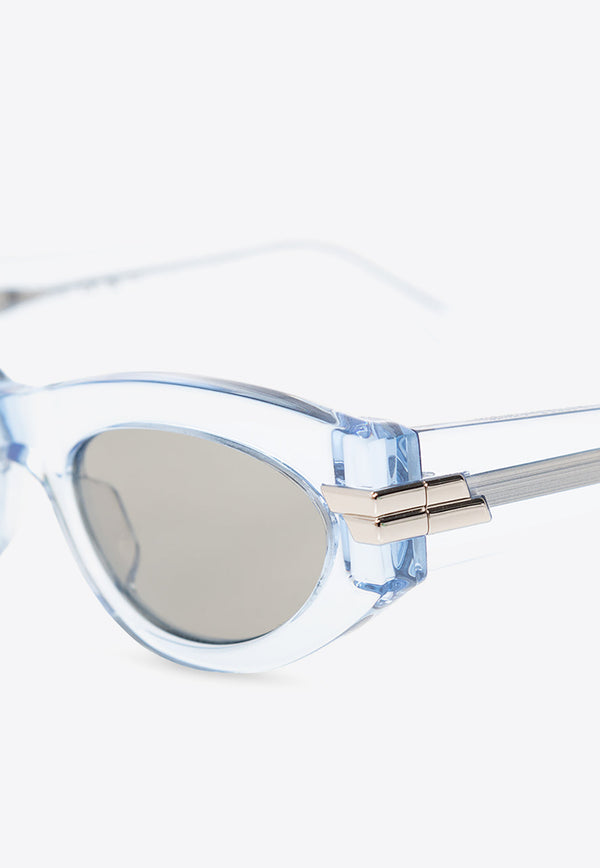 Bottega Veneta Classic Oval Sunglasses Gray 720354 V2330-4020