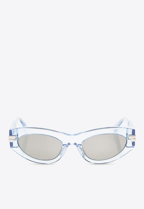 Bottega Veneta Classic Oval Sunglasses Gray 720354 V2330-4020