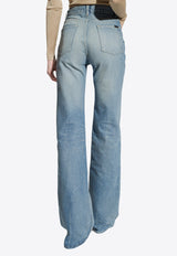 Saint Laurent Washed-Out Straight-Leg Jeans 723225 YI863-4293
