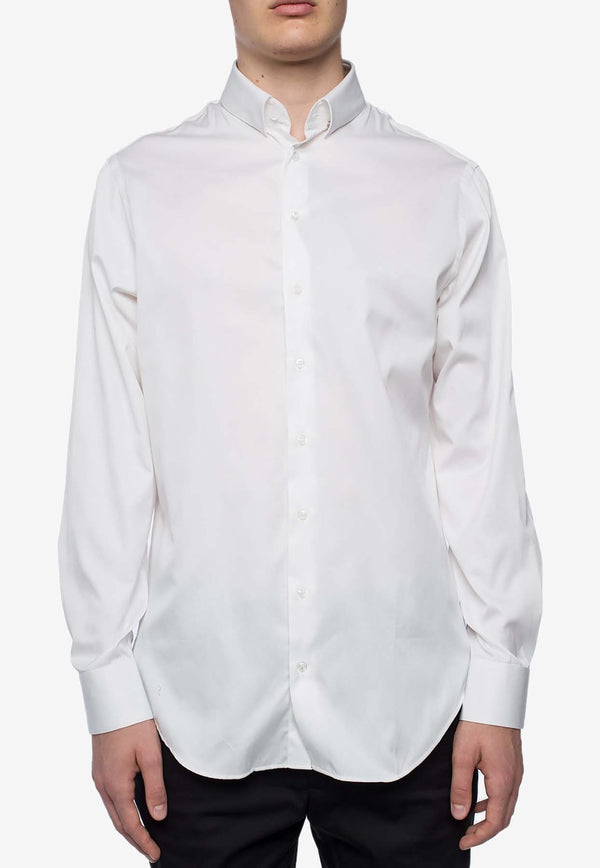 Giorgio Armani Snap-Collar Long-Sleeved Shirt 8WGCCZMN TZ064-U0BN