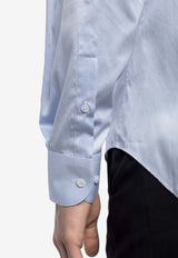 Giorgio Armani Snap-Collar Long-Sleeved Shirt 8WGCCZMN TZ064-UA30