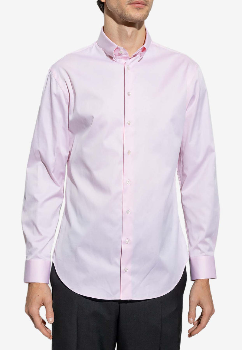Giorgio Armani Snap-Collar Long-Sleeved Shirt 8WGCCZMN TZ064-UAMC