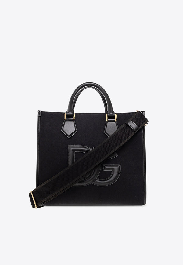 Dolce & Gabbana DG Logo Canvas Tote Bag Black BM2012 AA451-80999
