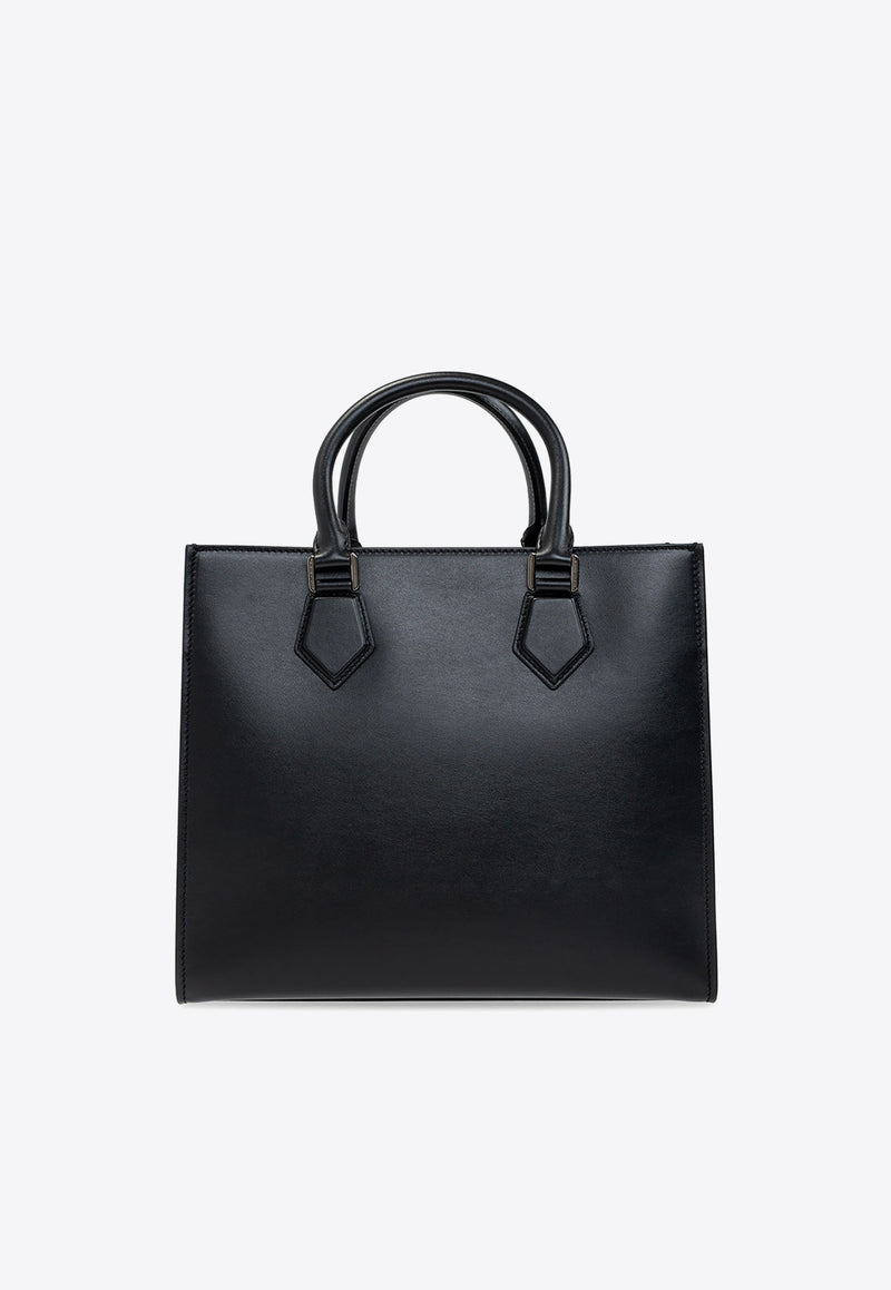 Dolce & Gabbana Edge Calf Leather Tote Bag Black BM2012 AS738-80999