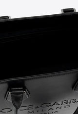 Dolce & Gabbana Edge Calf Leather Tote Bag Black BM2012 AS738-80999