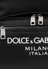 Dolce & Gabbana Logo Print Nylon Backpack Black BM2197 AG182-8B956