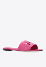 Dolce & Gabbana Bianca DG Logo Flat Sandals Bubblegum CQ0436 AY329-80441