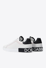 Dolce & Gabbana Portofino Leather Low-Top Sneakers White CS1760 AH526-89697