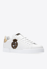 Dolce & Gabbana Portofino Leather Low-Top Sneakers White CS1761 AH136-8I047