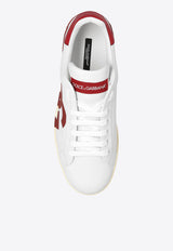 Dolce & Gabbana Portofino Nappa Leather Sneakers with DG Logo White CS1772 AC330-8E055