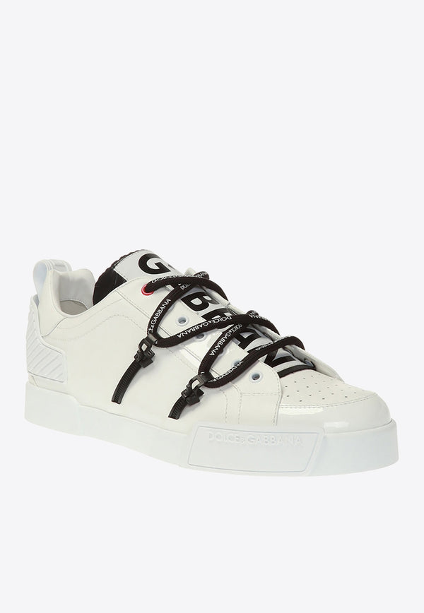 Dolce & Gabbana Portofino Leather Low-Top Sneakers White CS1783 AJ986-89697