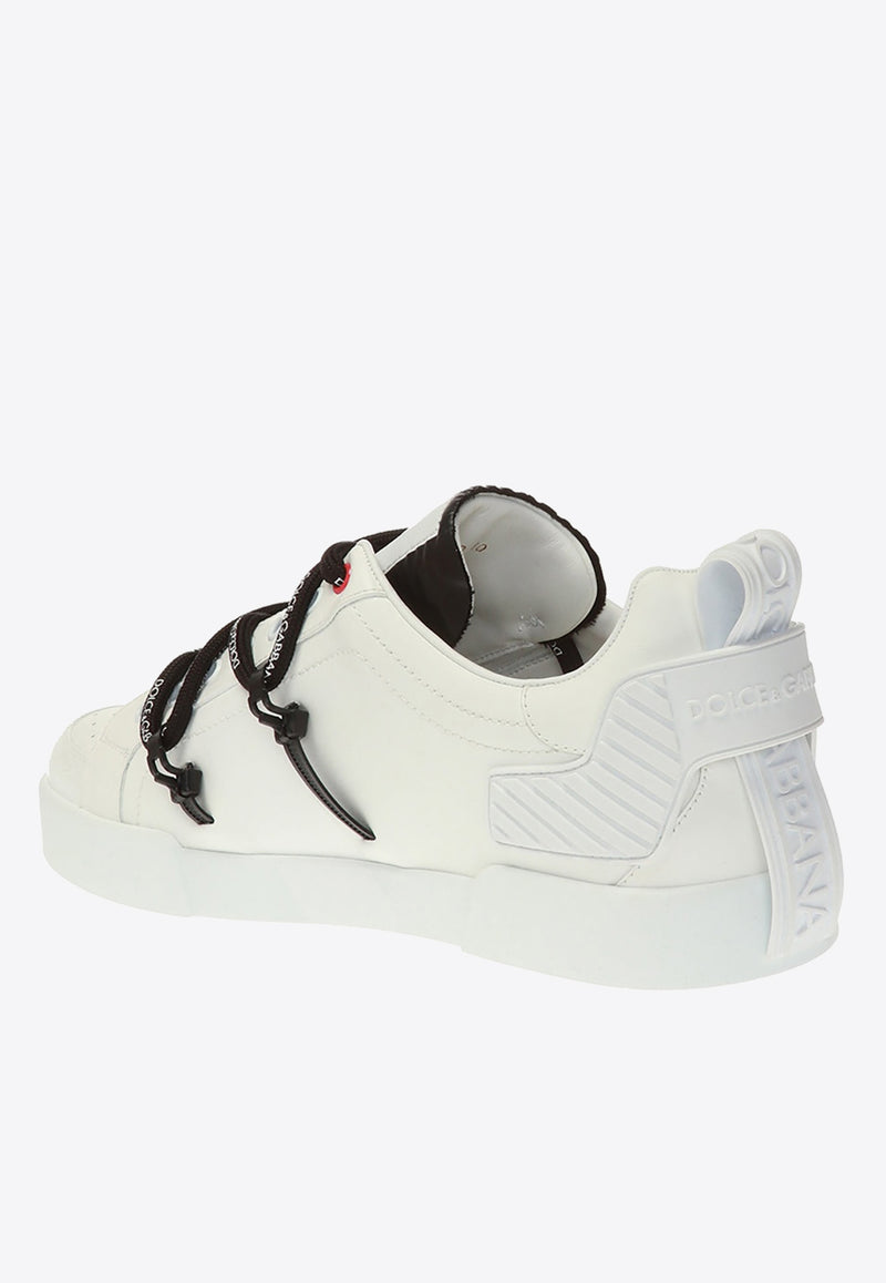 Dolce & Gabbana Portofino Leather Low-Top Sneakers White CS1783 AJ986-89697