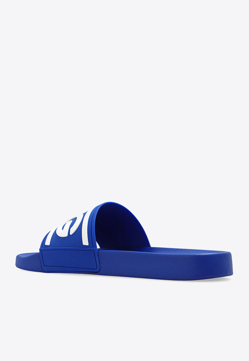 Dolce & Gabbana DG Logo Rubber Sliders Blue CS2072 AQ858-89623