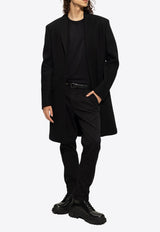 Dolce & Gabbana Single-Breasted Wool Jersey Coat G033LT GF171-S9000 Black