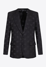 Dolce & Gabbana Single-Breasted Logo Monogram Blazer G2QU6T FJBAK-N0000 Black