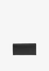 Salvatore Ferragamo Gancini Continental Leather Wallet Black 22D150 007 683312-NERO