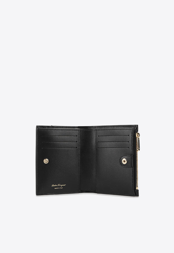 Salvatore Ferragamo Vara Bow Compact Wallet 22E009 186 734500-NERO Black