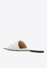 Bottega Veneta Quilted Padded Leather Sandals Optic White 627710 VBRR0-9122