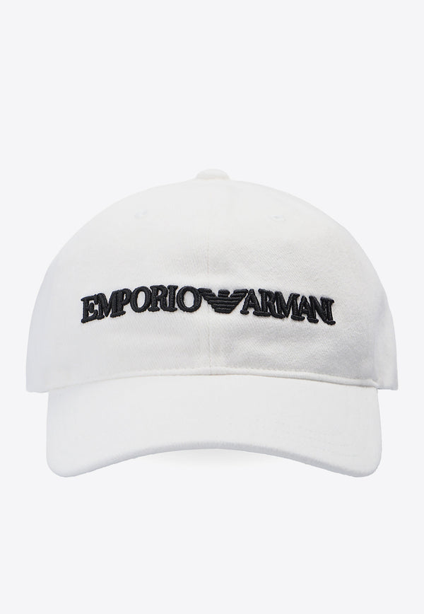 Emporio Armani Embroidered Logo Baseball Cap White 627901 CC994-00010