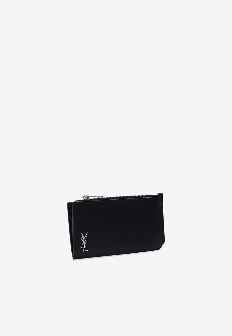 Saint Laurent Monogram Zipped Cardholder in Leather 629899 1JB0E-1000