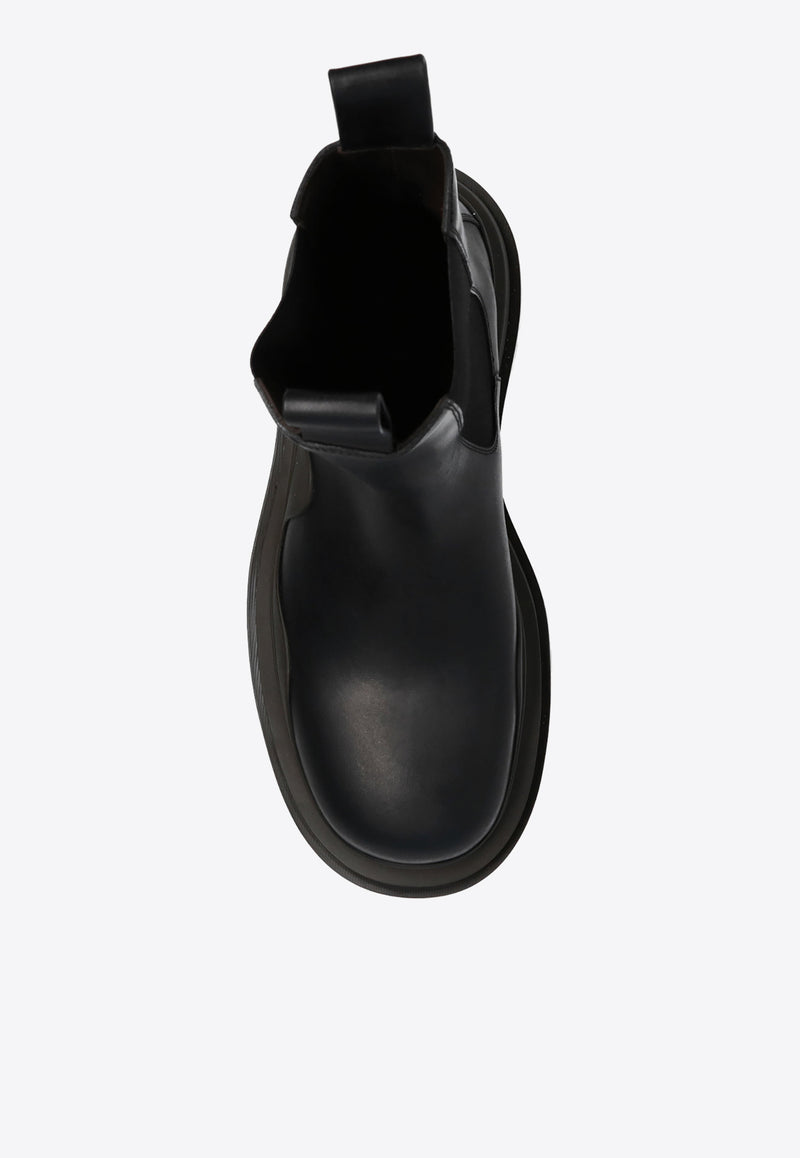 Bottega Veneta Tire Mid-Calf Boots in Calf Leather Black 630284 VBS50-1291