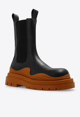 Bottega Veneta Tire Mid-Calf Boots in Calf Leather Black 630284 VBS50-1753