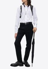 Alexander McQueen Classic Tailored Wool Pants Black 630842 QUU82-1000