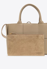 Small Arco Top Handle Bag 652867 VCP11-1520 Taupe