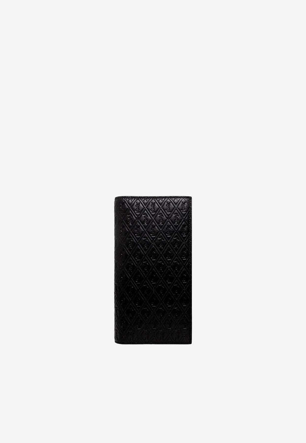 Saint Laurent Logo Monogram Bi-Fold Wallet Black 653820 18G1Z-1000