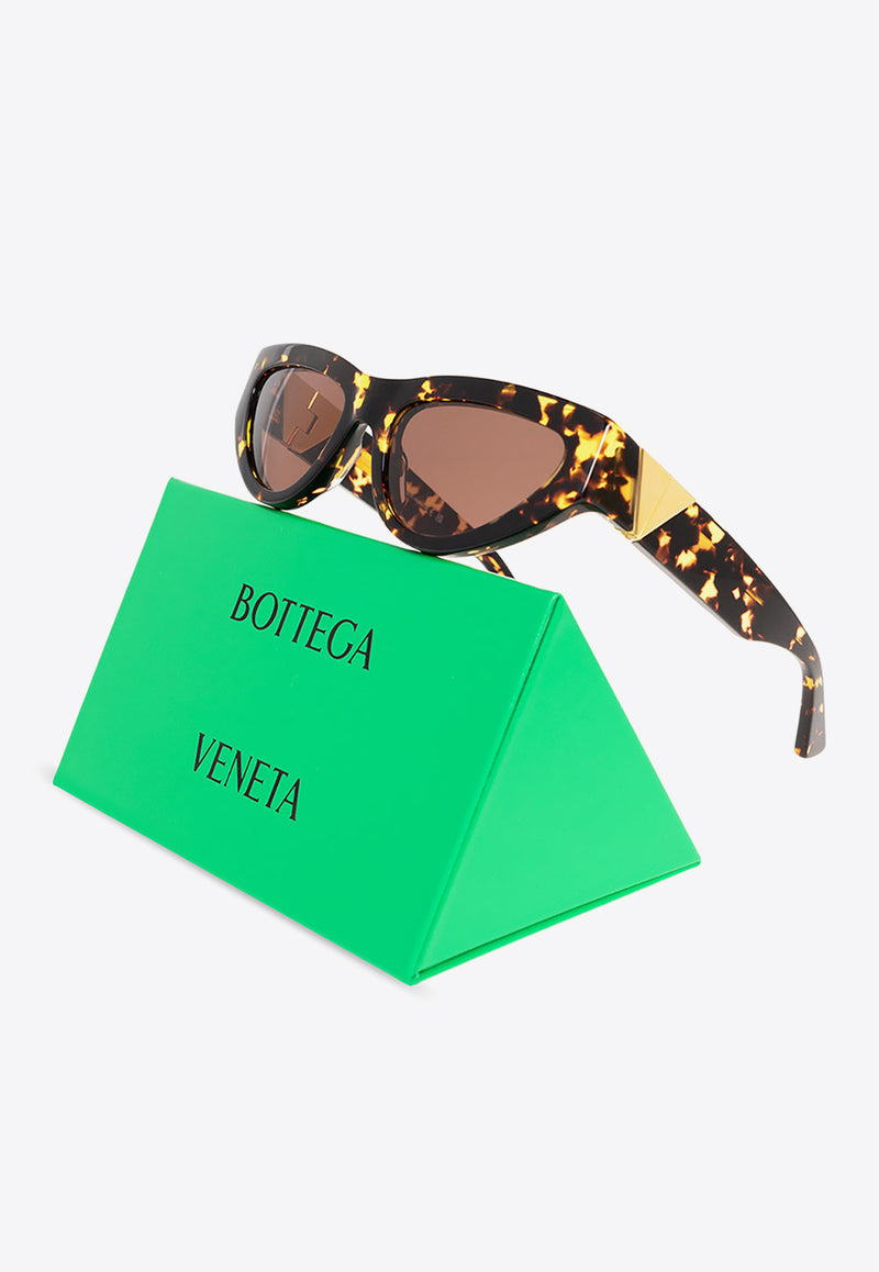 Bottega Veneta Angle Cat-Eye Sunglasses Brown 712689 V2330-2819