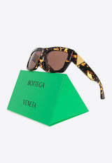 Bottega Veneta Angle Square Sunglasses Brown 712691 V2330-2819