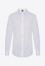 Emporio Armani Logo Embroidered Formal Shirt White 8N1C09 1NI9Z-0100