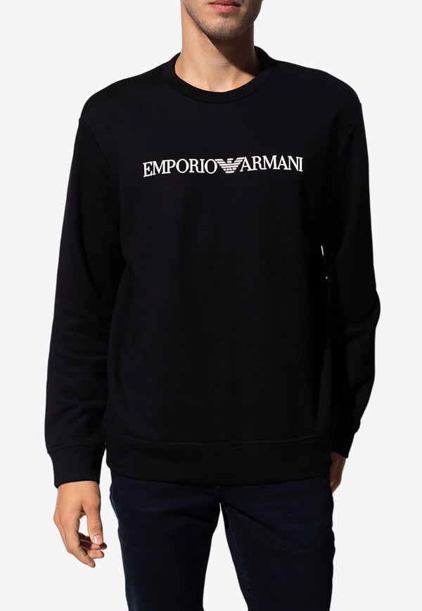 Emporio Armani  Printed Logo Crewneck Sweatshirt Black 8N1MR6 1JRIZ-F009